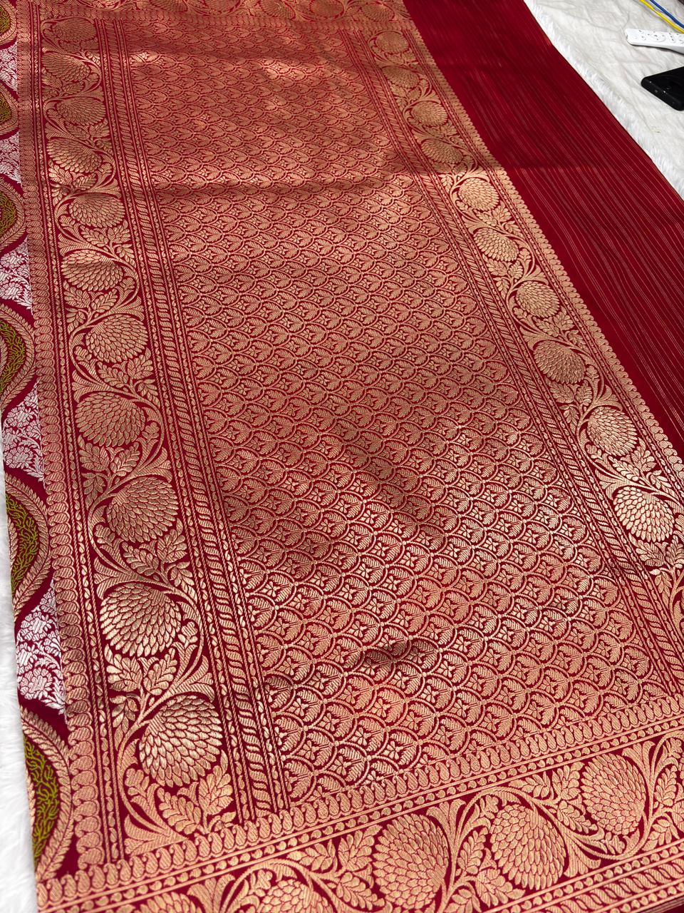 The Royal Kinkhwab Kinkhwab Handloom Banarasi Silk Saree
