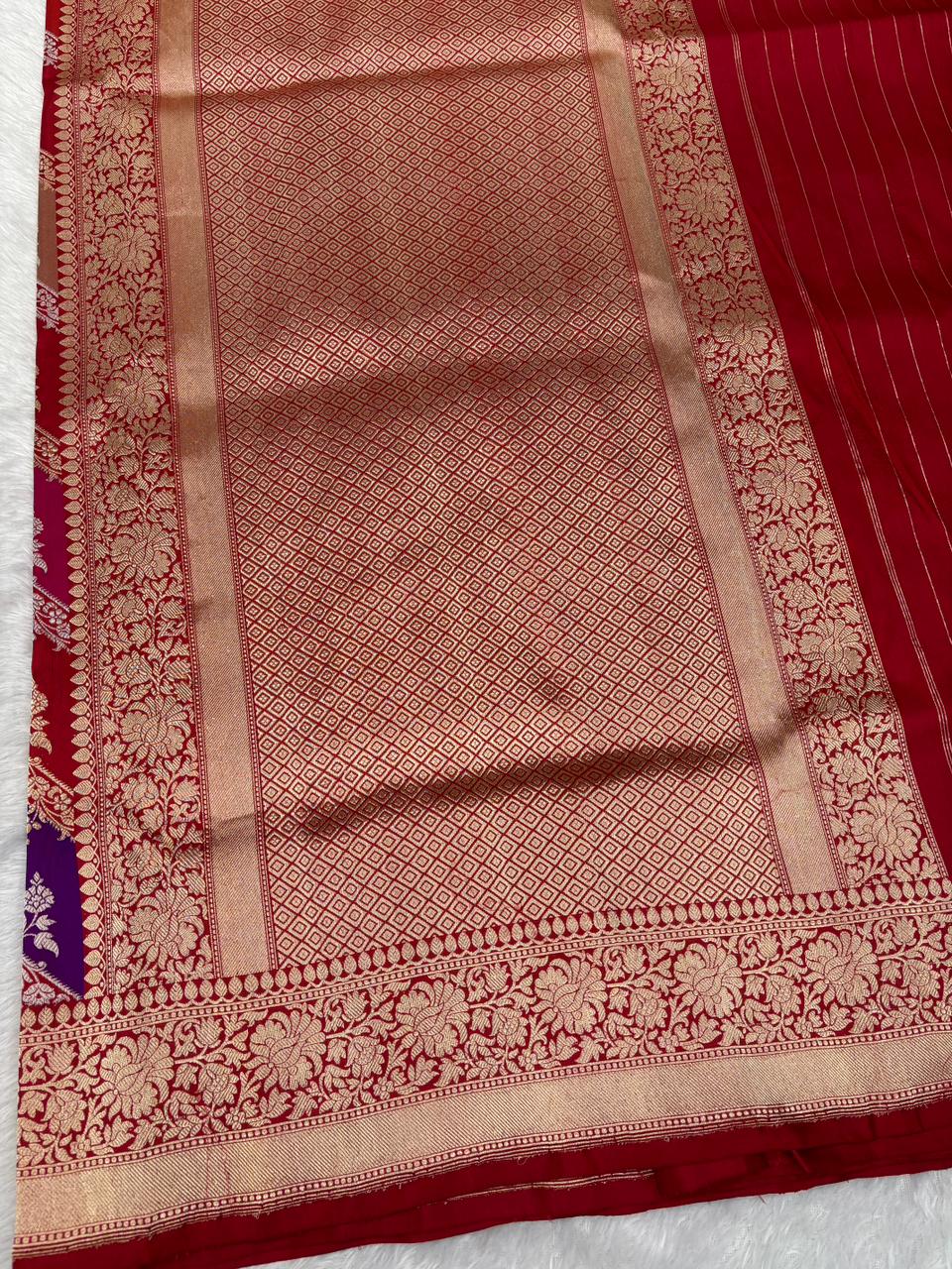 The Imperial Rungkaat— Handloom Silk Banarasi Saree