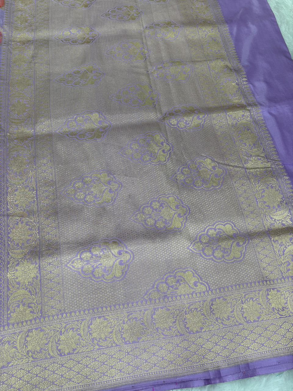 Masterpiece Multi-Color Rangkaat Pure Katan Rangkaat Cutwork Handloom Saree with Cutwork Zari