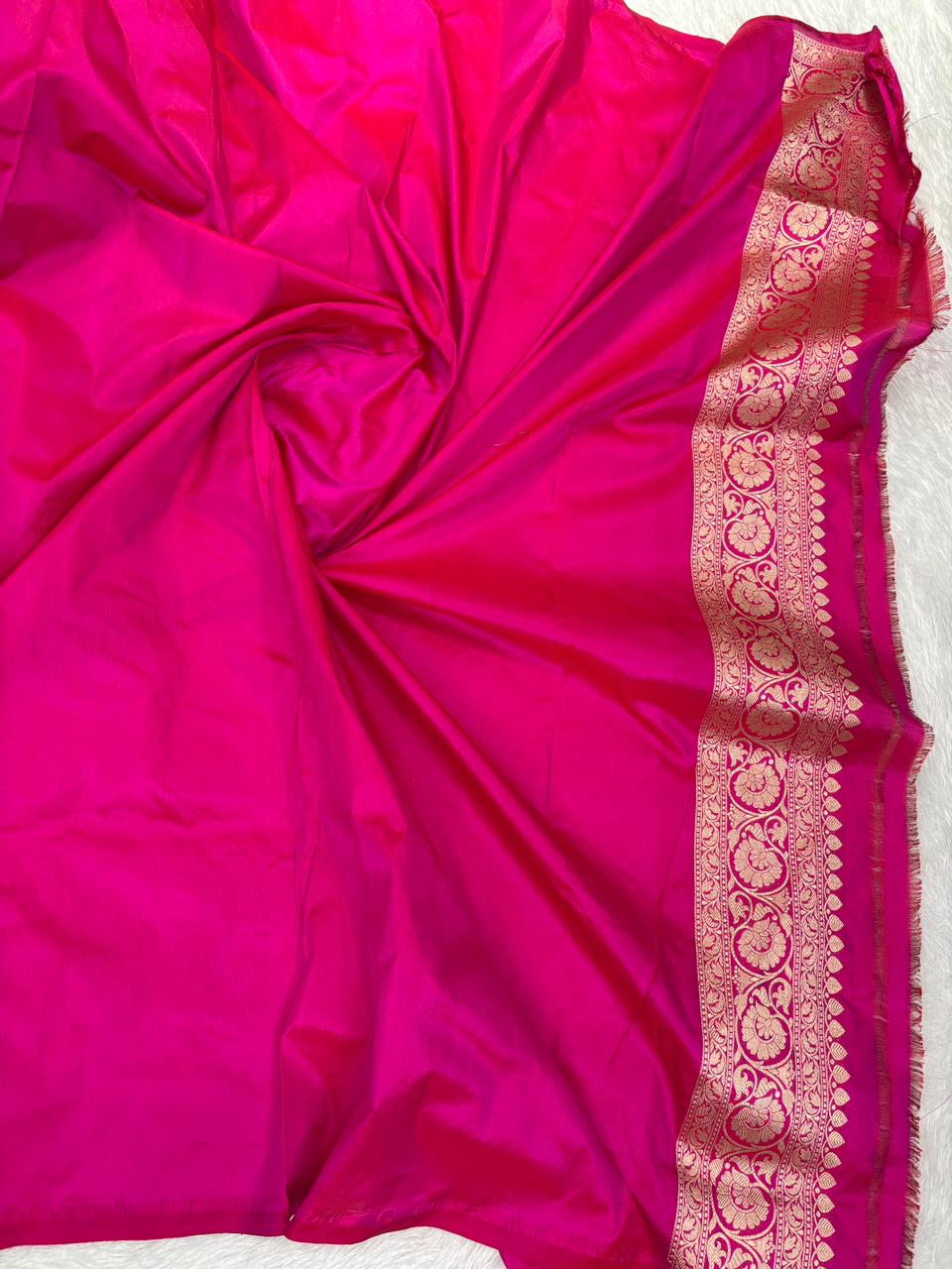 Royal Multi-Color Rangkaat Pure Katan Rungkaat Cutwork Handloom Saree with Star-Floral Lattice