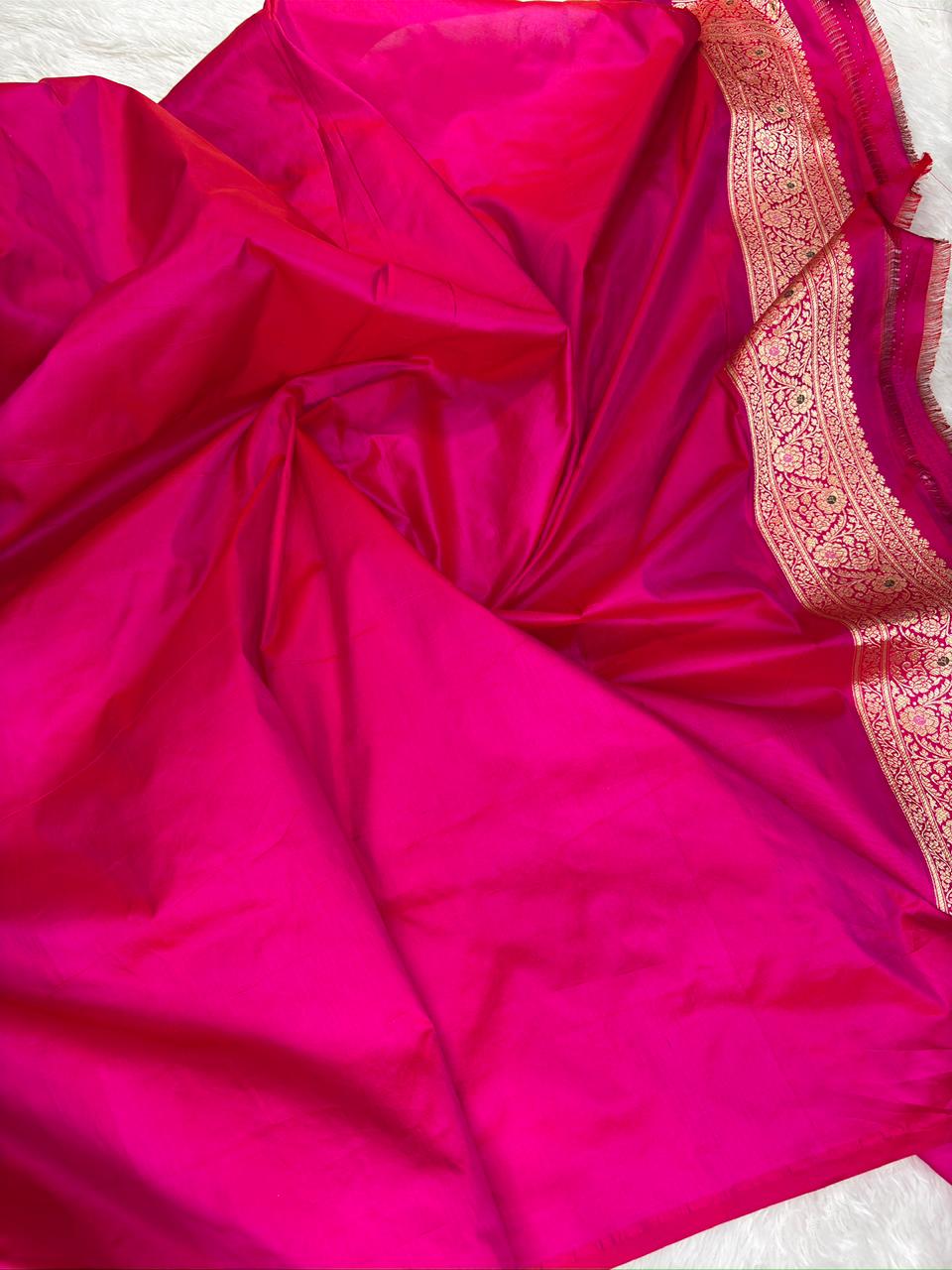 Royal Purple Rungkaat Katan Silk Handloom Saree with Geometric Cutwork Jaal