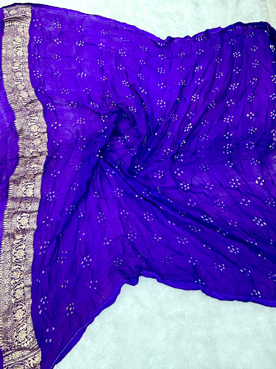 The Royal Fusion Edit: Banarasi Khaddi Georgette Bandhej Sarees