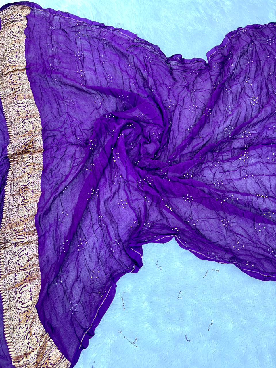 The Heritage Collection: Premium Banarasi Khaddi Georgette Bandhej Sarees