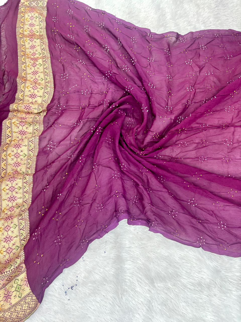 The Royal Heritage Edit: Premium Banarasi Khaddi Georgette Bandhej Sarees