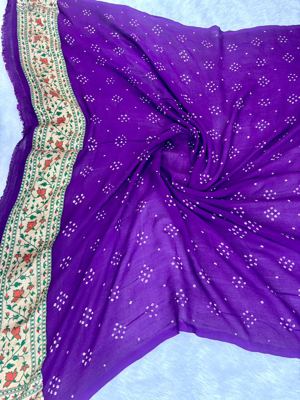 The Royal Heritage Edit: Premium Banarasi Khaddi Georgette Bandhej Sarees