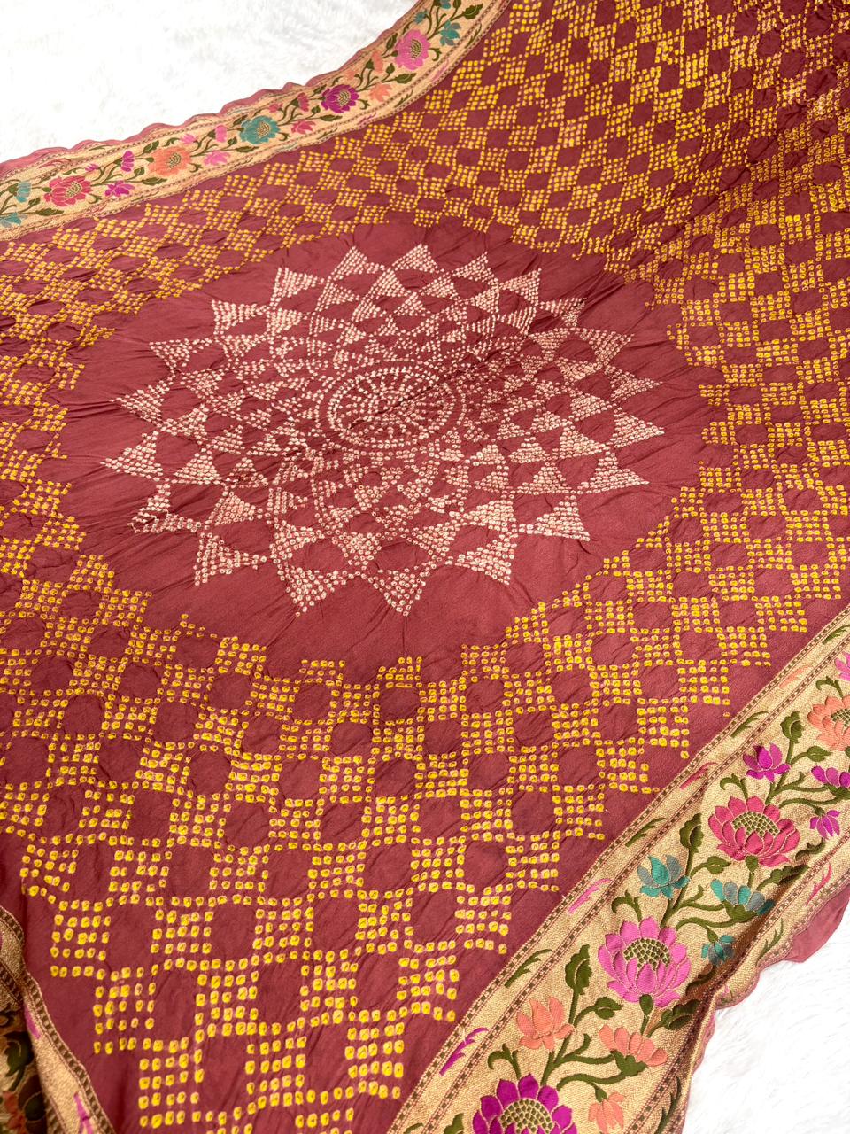 The Royal Heritage Edit: Premium Banarasi Khaddi Georgette Bandhej Sarees