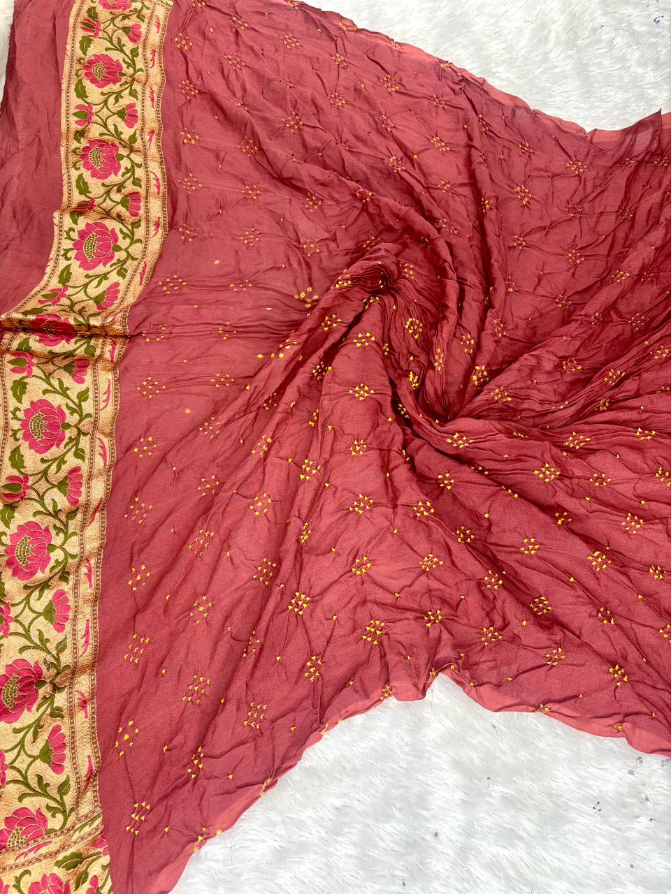 The Royal Heritage Edit: Premium Banarasi Khaddi Georgette Bandhej Sarees