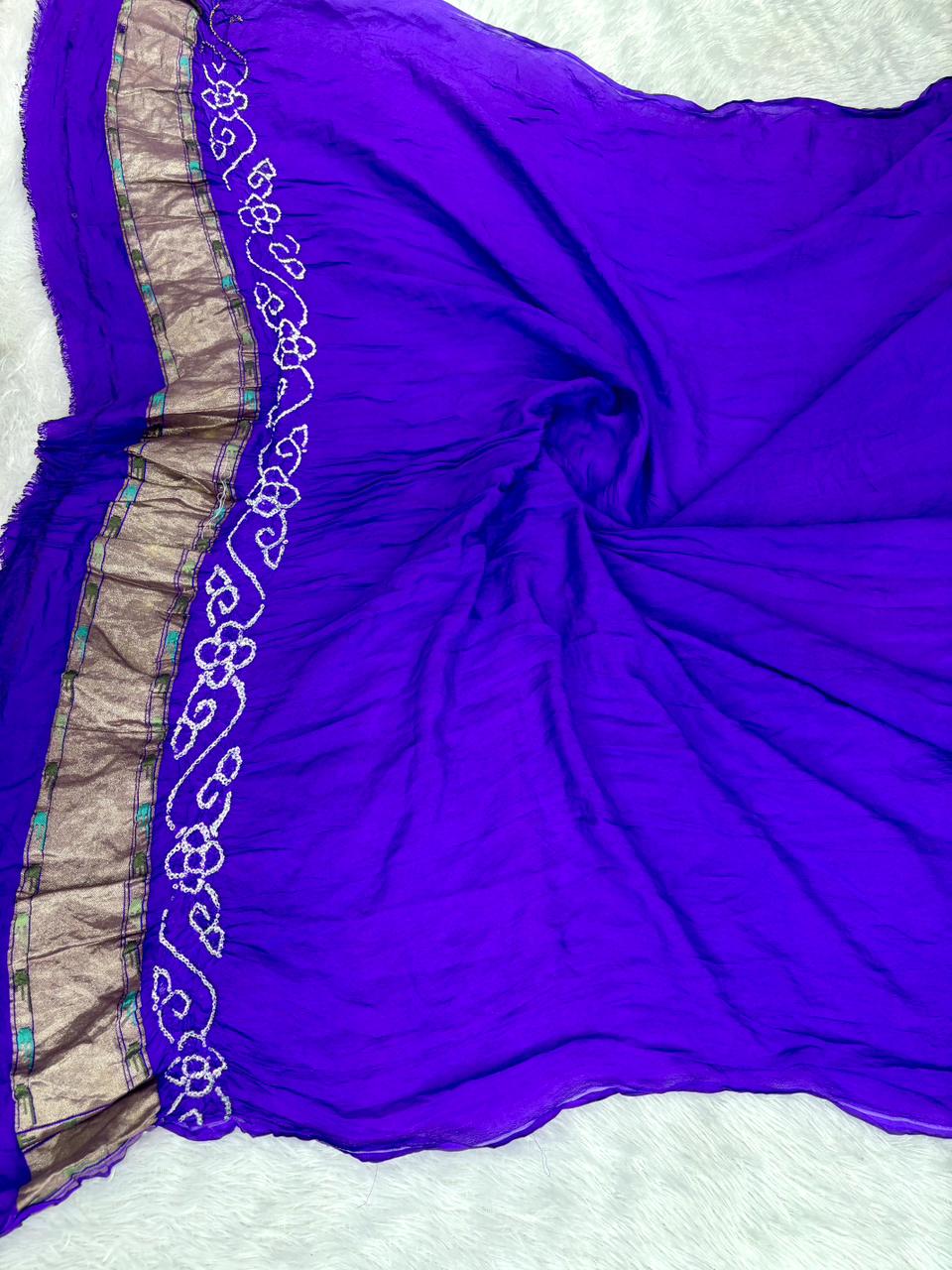 The Royal Heritage Edit: Premium Banarasi Khaddi Georgette Bandhej Sarees