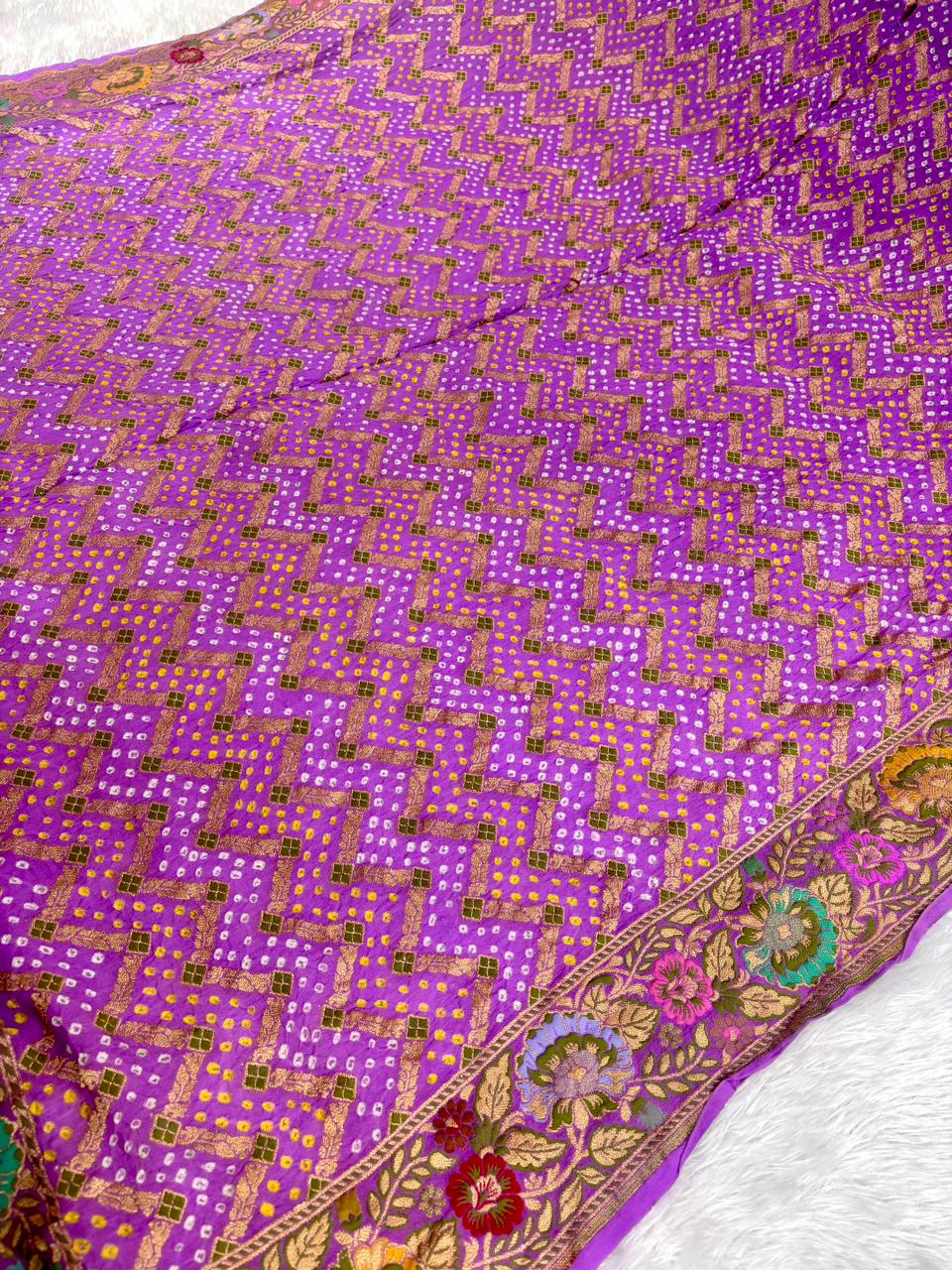 The Royal Heritage Edit: Premium Banarasi Khaddi Georgette Bandhej Sarees