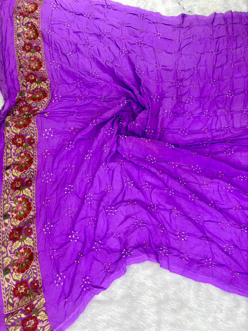 The Royal Heritage Edit: Premium Banarasi Khaddi Georgette Bandhej Sarees