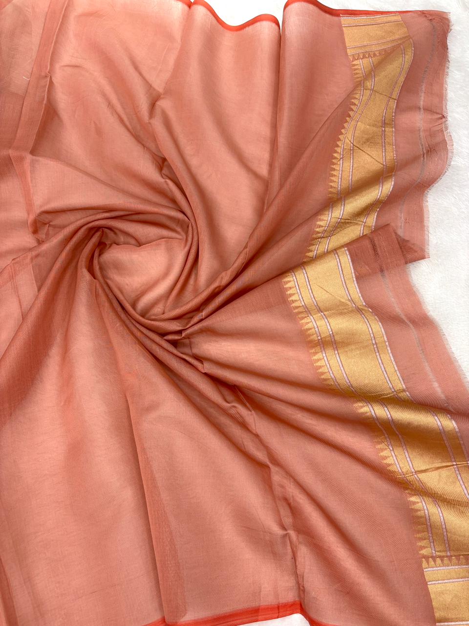 The Autumn Bloom | Handwoven Pure Katan Silk Banarasi Jamdani Saree