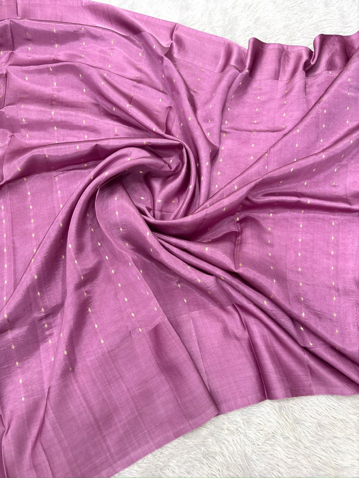 Royal Violet Katan Silk Kadhua Handloom Saree with Antique Zari Weaving